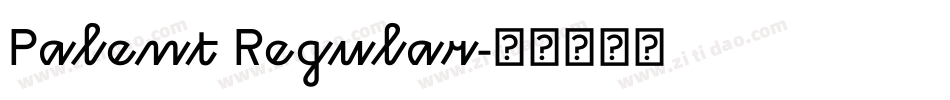 Palent Regular字体转换